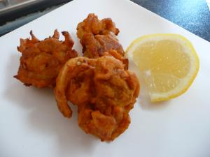 Onion bhajis