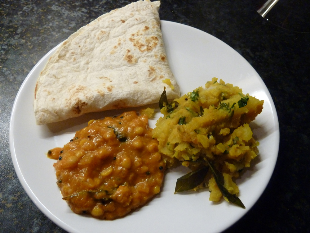 dal and masala potato