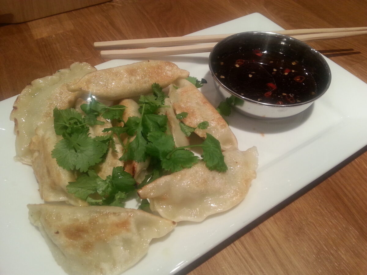 pork and prawn gyoza