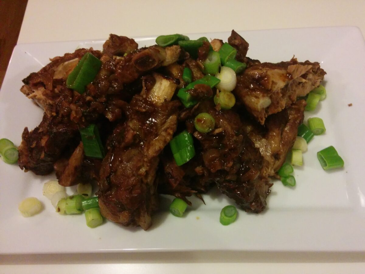 Oven braised spicy pork ribs